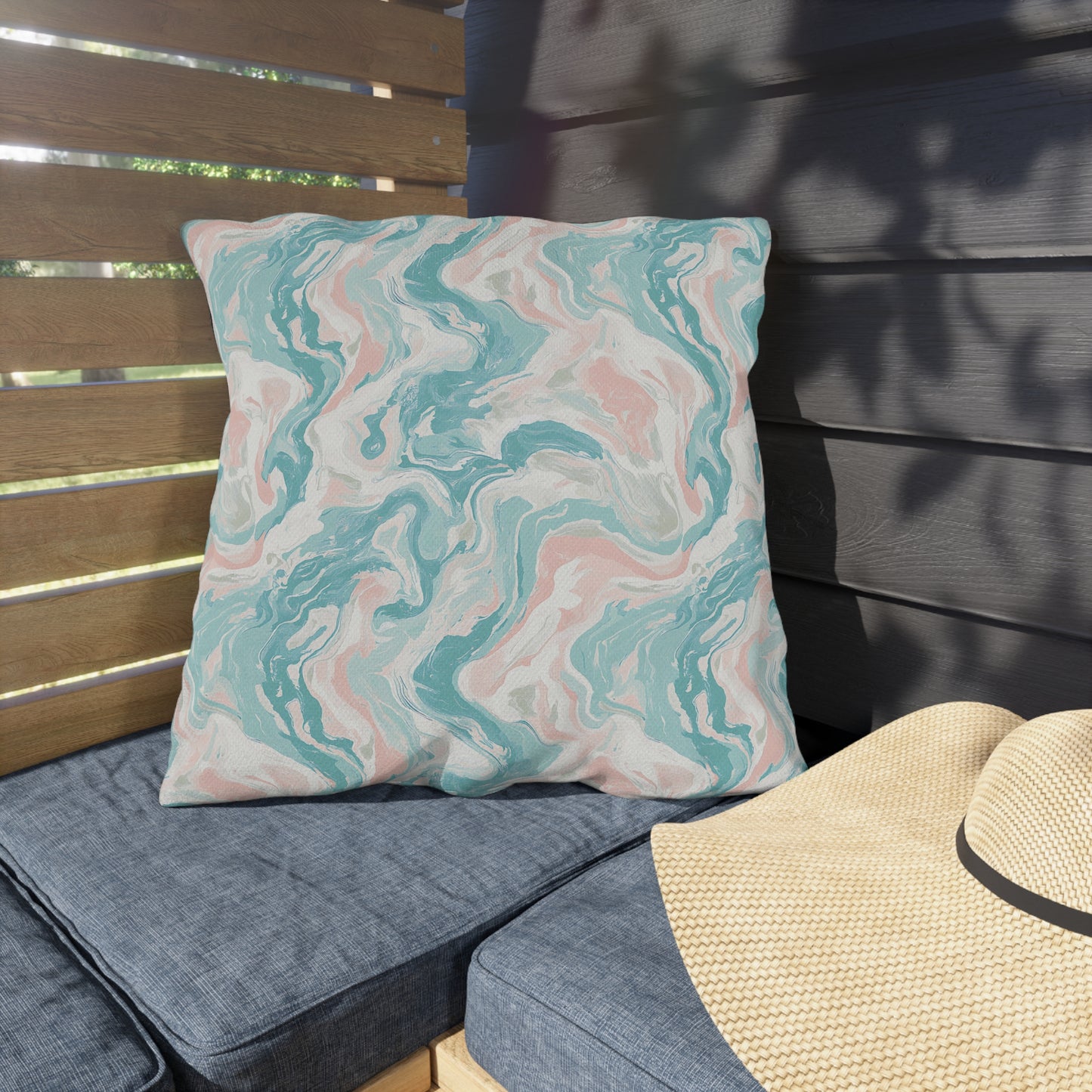 Marbled Outdoor Pillows, Decorative Cushion Covers, Summer Patio Decor, Home and Garden Accessories, Boho Chic, Gift Idea