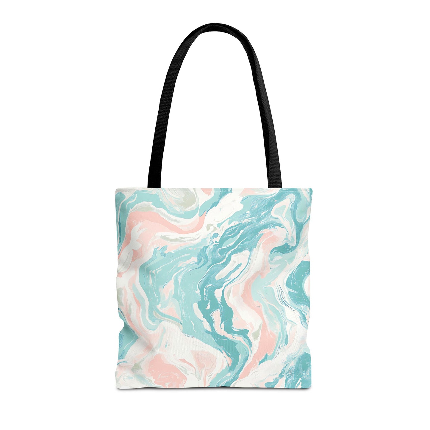 Marble Design Tote Bag, Stylish Beach Bag, Eco-Friendly Shopping Tote, Floral Pattern Carryall, Casual Everyday Purse