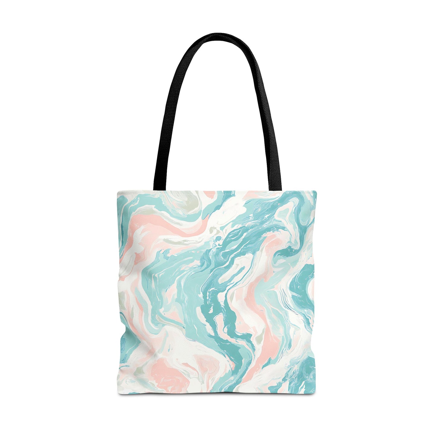 Marble Design Tote Bag, Stylish Beach Bag, Eco-Friendly Shopping Tote, Floral Pattern Carryall, Casual Everyday Purse