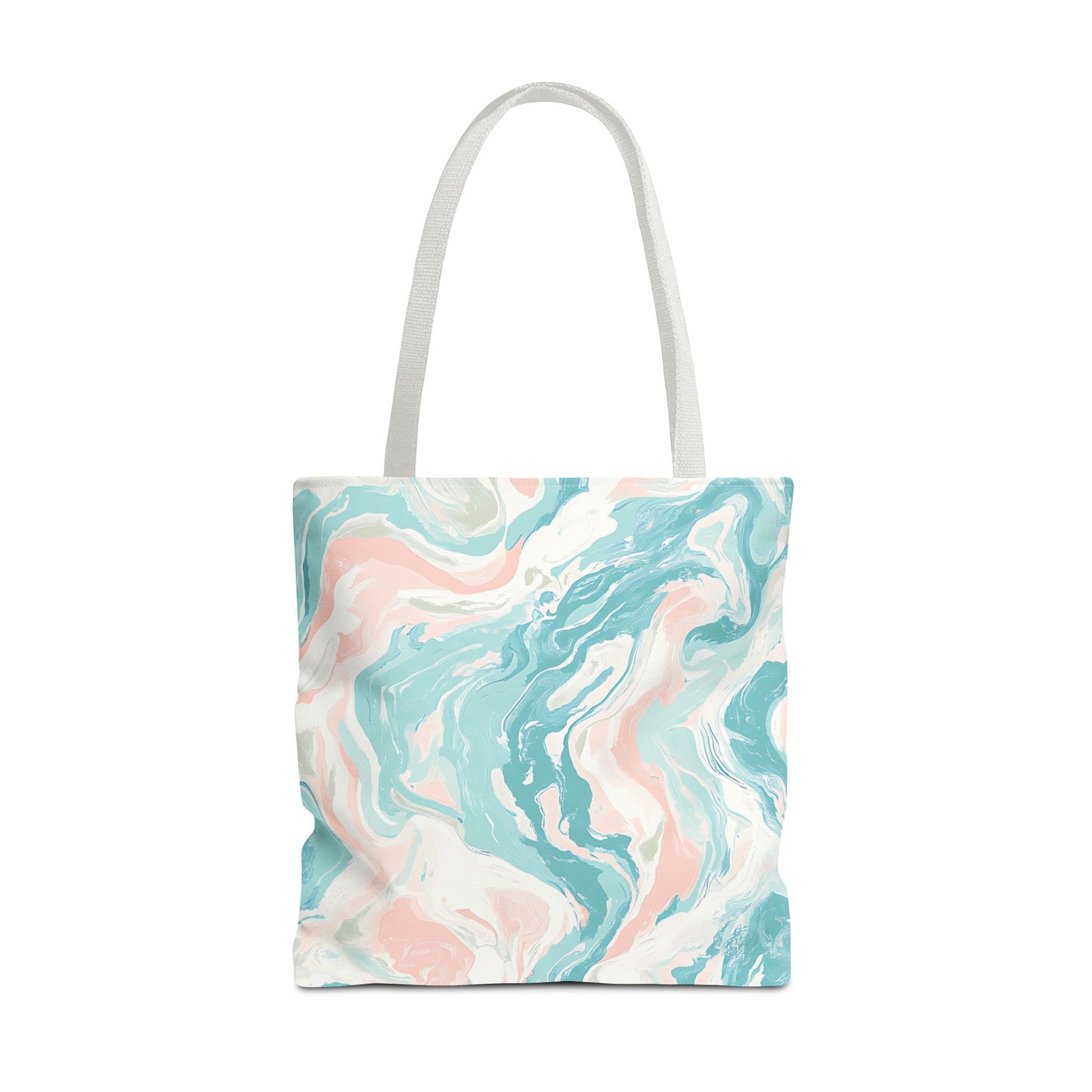 Marble Design Tote Bag, Stylish Beach Bag, Eco-Friendly Shopping Tote, Floral Pattern Carryall, Casual Everyday Purse