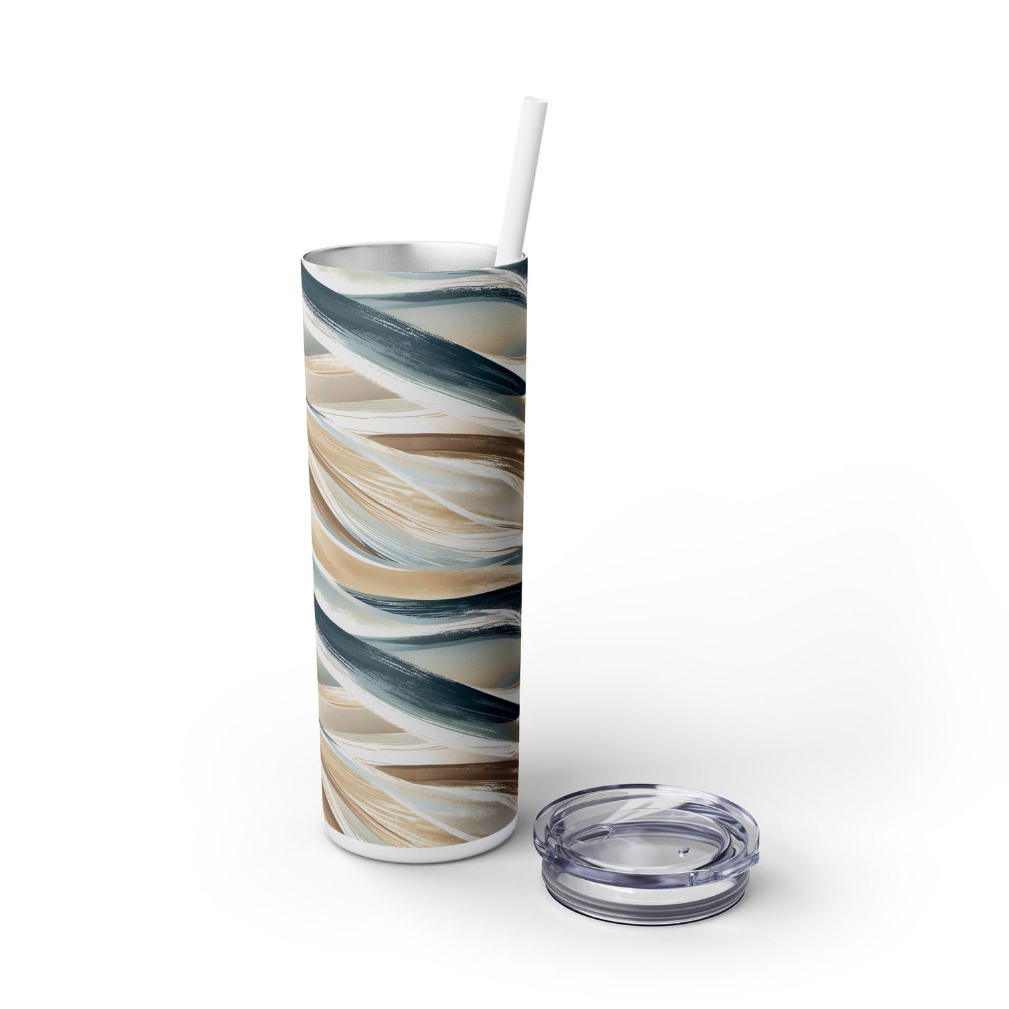 Elegant Abstract Skinny Tumbler with Straw, 20oz - Stylish Travel Mug, Gift for Her, Wedding Favor, Eco-Friendly Drinkware, Unique Home