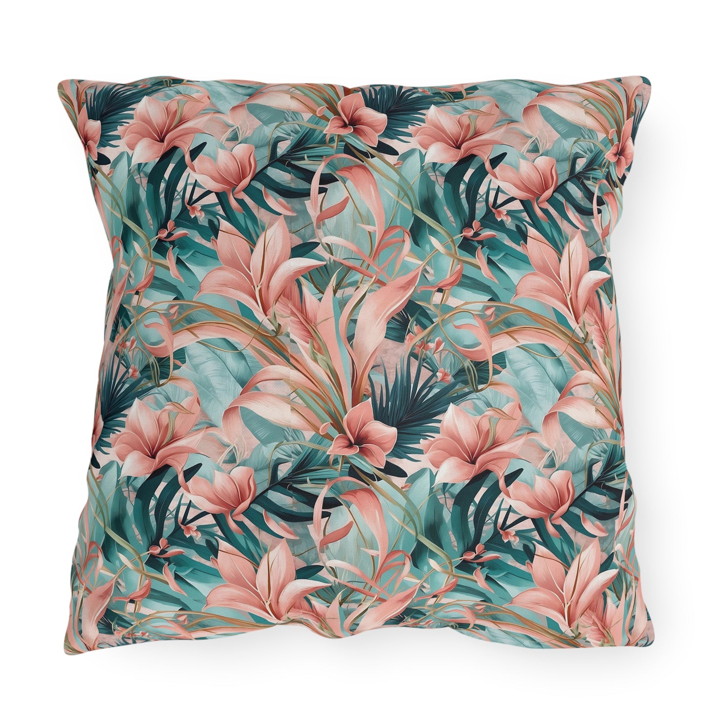 Outdoor Pillows - Tropical Jungle Design, Jungle Oasis Decor, Patio Cushions, Garden Pillow Covers, Outdoor Living Accessories