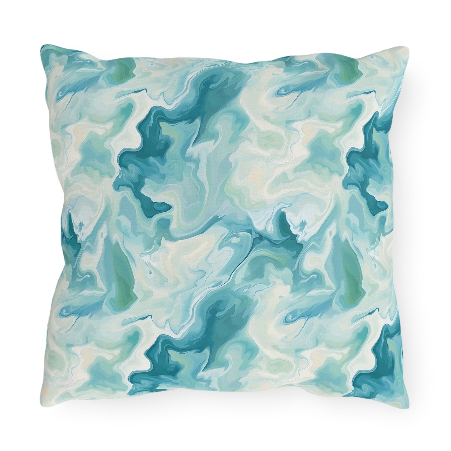 Stylish Outdoor Pillows for Cozy Spaces | Seafoam Abstract Design, Patio Decor, Home Accessories, Summer Vibe, Garden Pillows