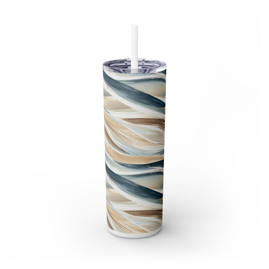 Elegant Abstract Skinny Tumbler with Straw, 20oz - Stylish Travel Mug, Gift for Her, Wedding Favor, Eco-Friendly Drinkware, Unique Home