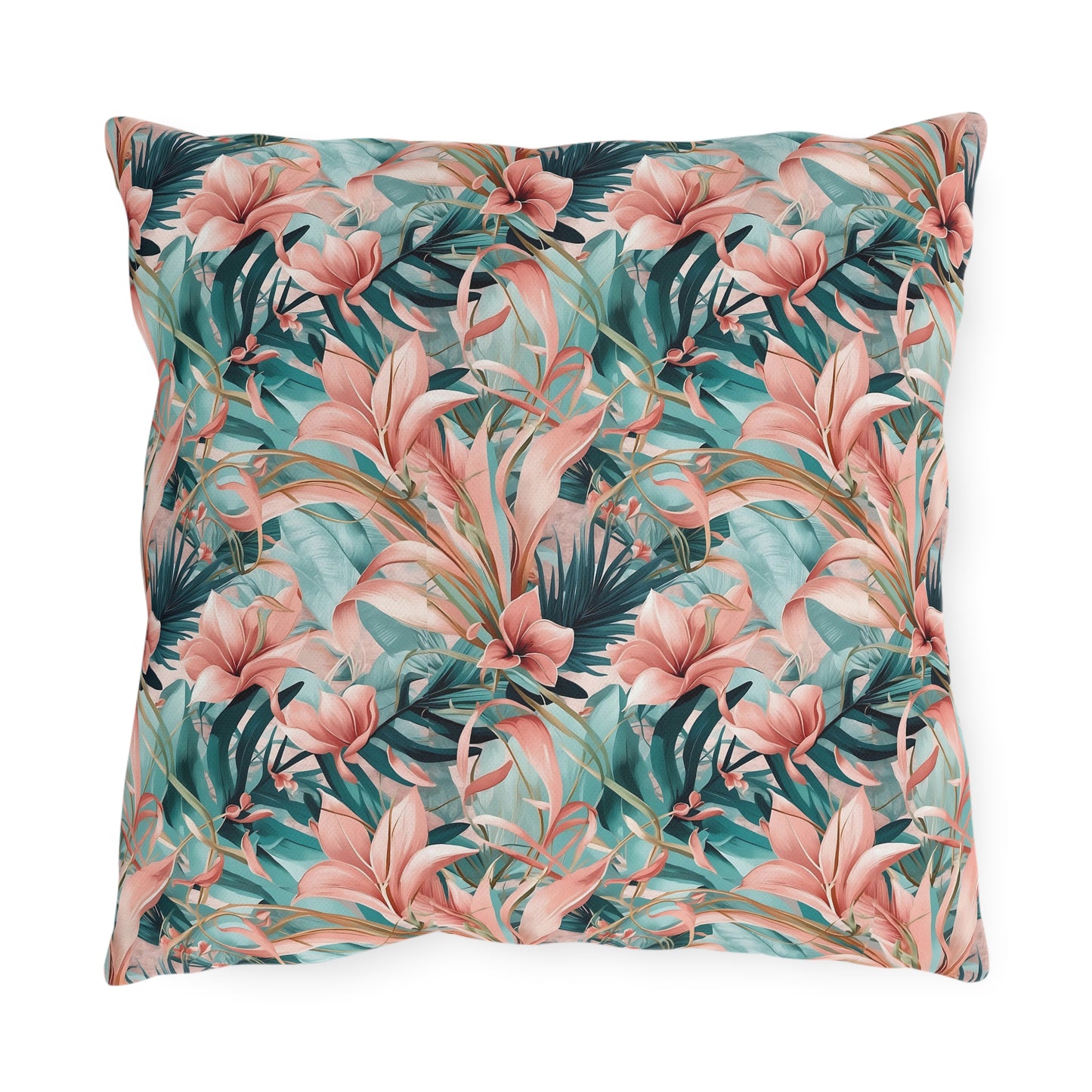 Outdoor Pillows - Tropical Jungle Design, Jungle Oasis Decor, Patio Cushions, Garden Pillow Covers, Outdoor Living Accessories