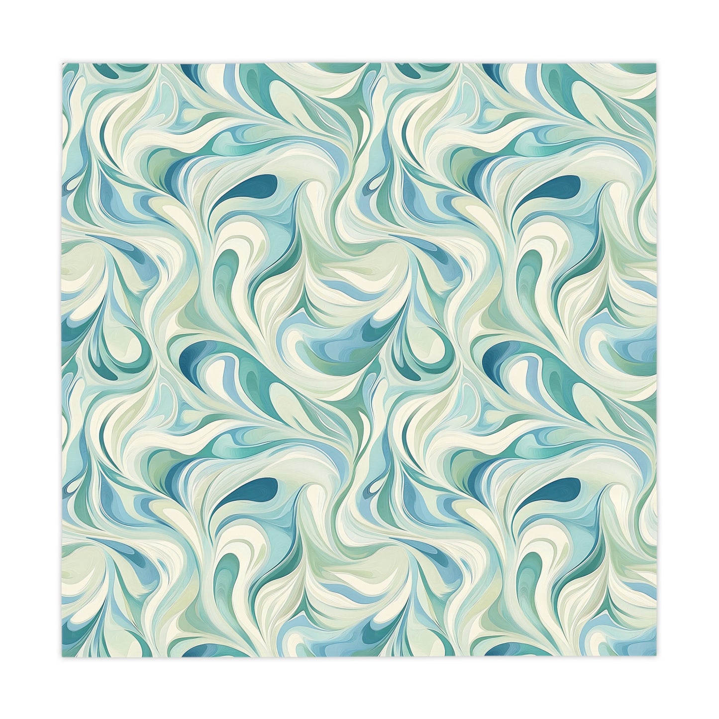 Swirling Ocean Tablecloth, Elegant Dining Decor, Perfect for Weddings, Parties, Summer Gatherings, Home and Garden Events