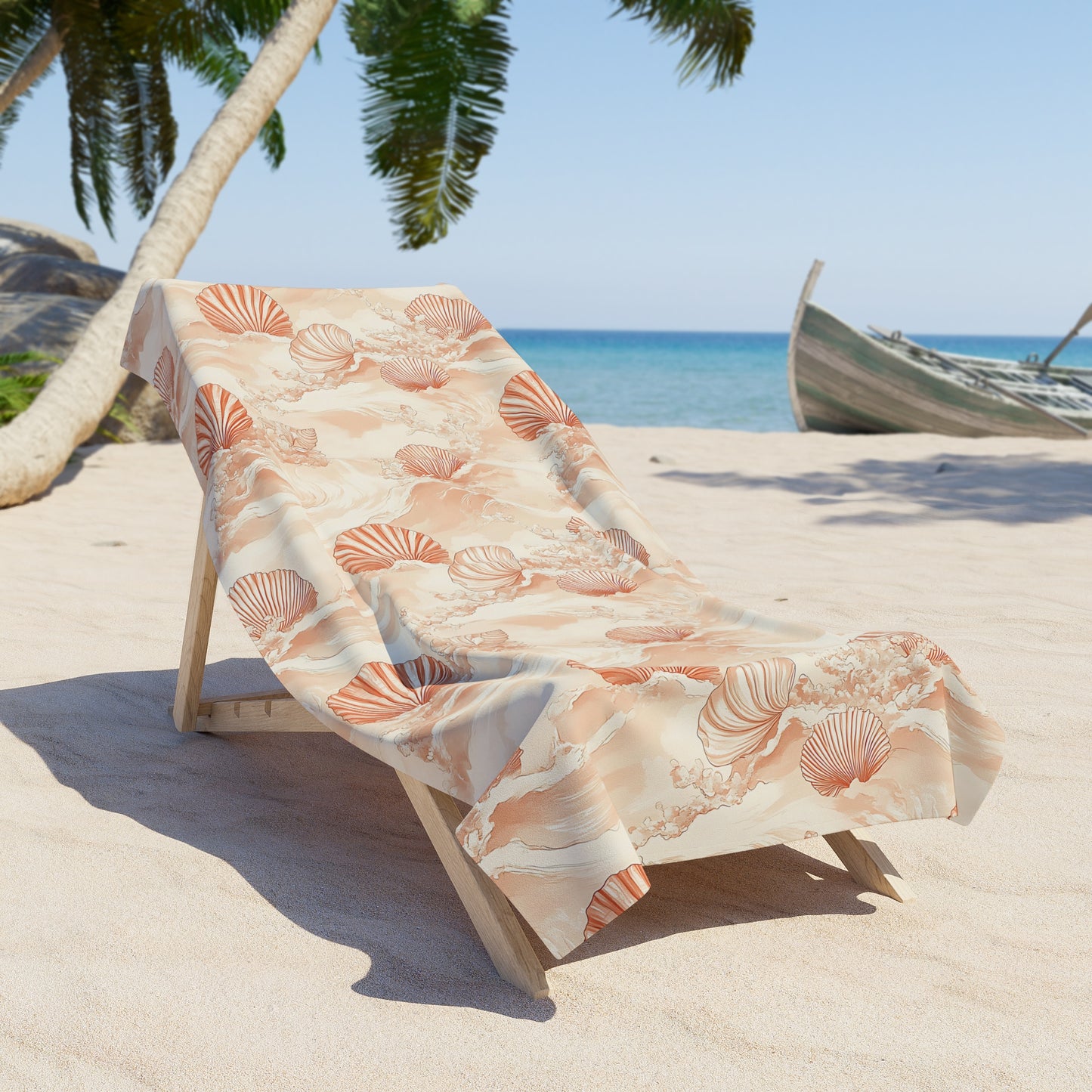 Seashell Beach Towel - Perfect for Summer Fun, Poolside Vibes, Vacation Essentials, Nautical Decor, Gift for Ocean Lovers