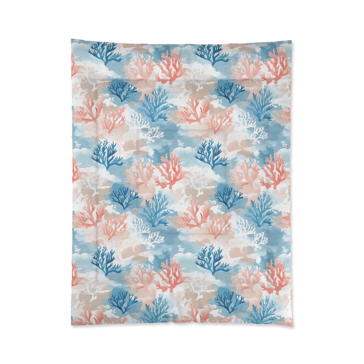 Coral Reef Comforter - Coastal Bedding, Ocean Theme, Tropical Home Decor, Nautical Bedroom, Beach House Gift, Summer Vibes