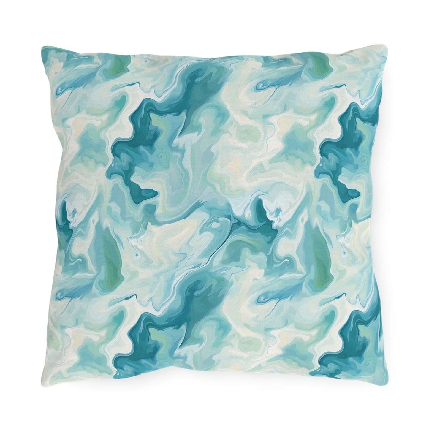 Stylish Outdoor Pillows for Cozy Spaces | Seafoam Abstract Design, Patio Decor, Home Accessories, Summer Vibe, Garden Pillows