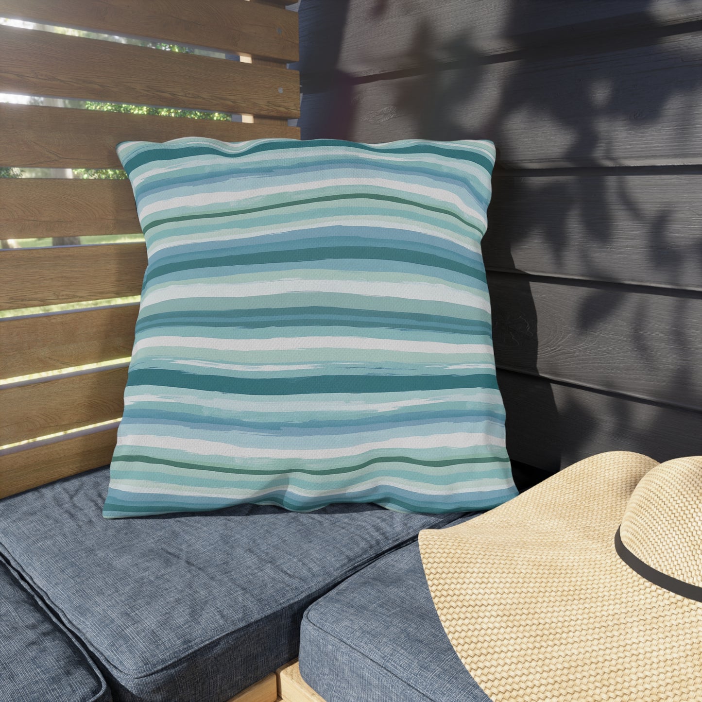 Coastal Outdoor Pillows, Beach House Decoration, Striped Throw Cushions, Patio Accent Pillows, Summer Home Decor, Outdoor Living