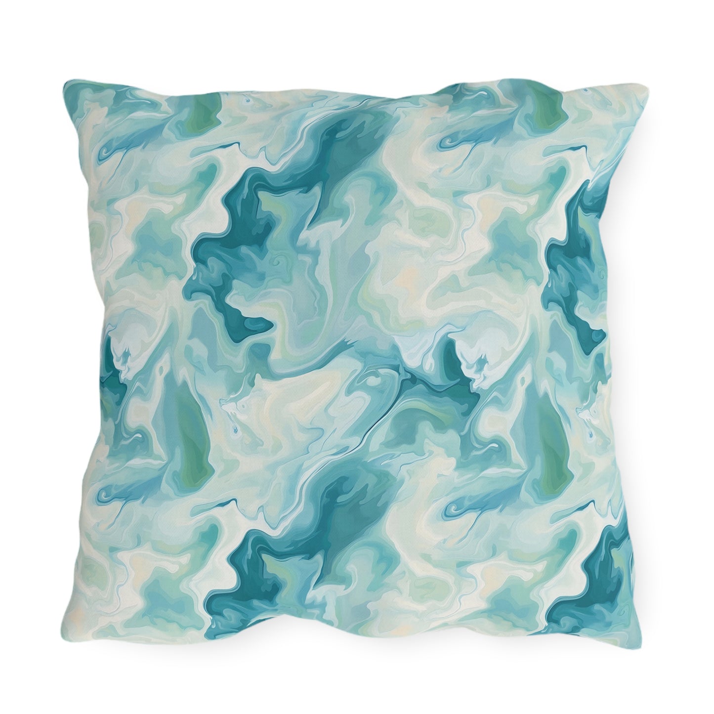 Stylish Outdoor Pillows for Cozy Spaces | Seafoam Abstract Design, Patio Decor, Home Accessories, Summer Vibe, Garden Pillows