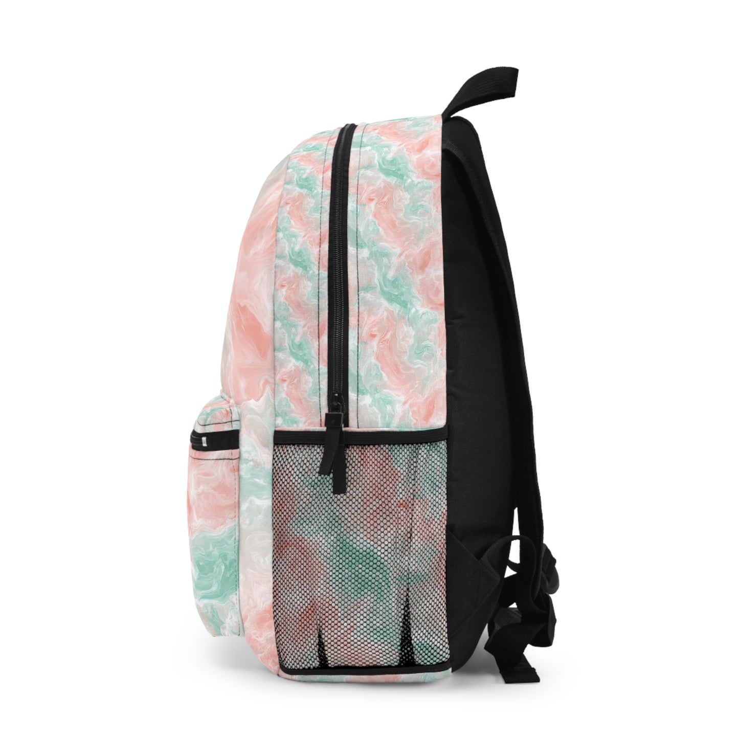 Pastel Marble Backpack - Stylish School Gear, Travel Bag, Trendy Gift for Teens, Fashionable Rucksack, Everyday Use