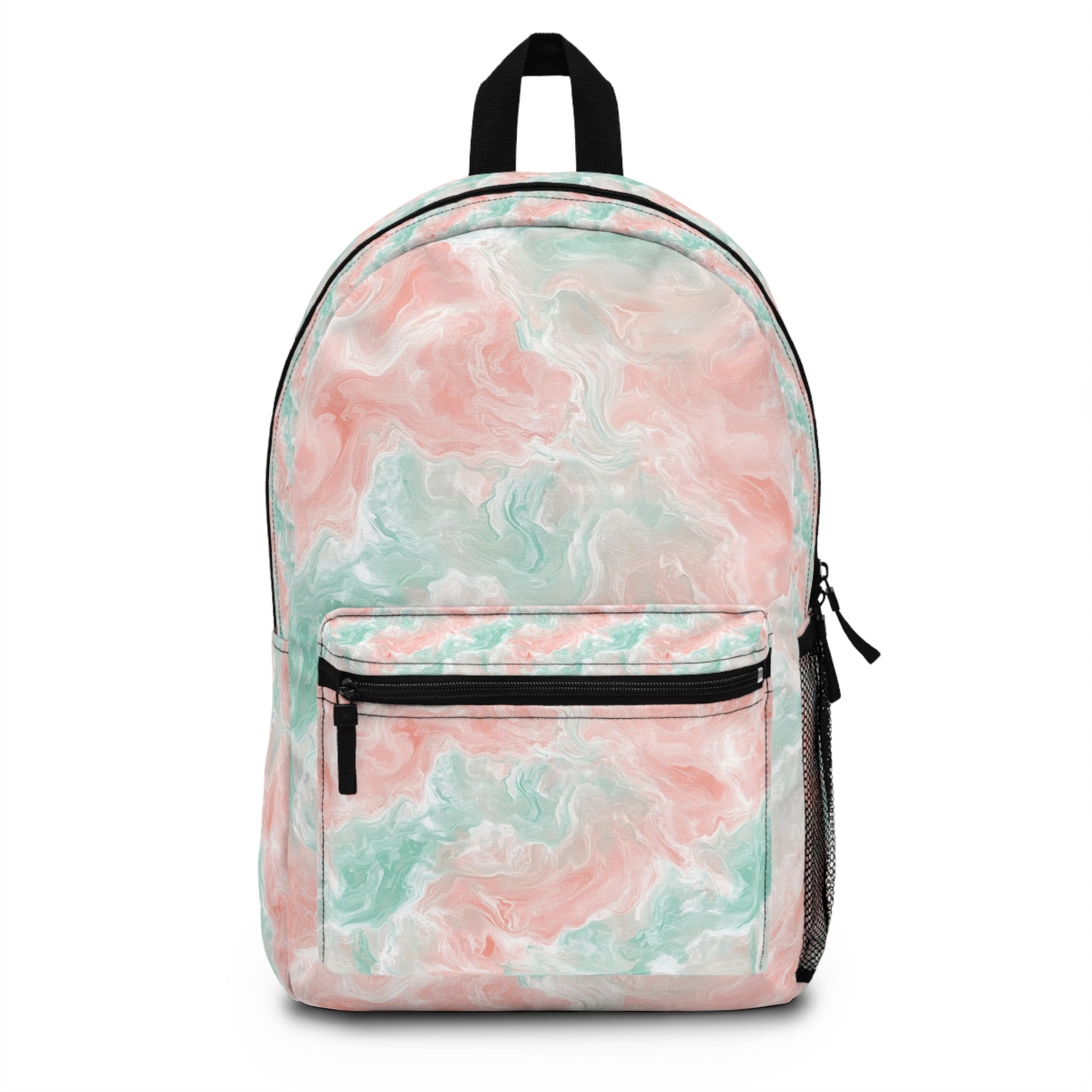 Pastel Marble Backpack - Stylish School Gear, Travel Bag, Trendy Gift for Teens, Fashionable Rucksack, Everyday Use