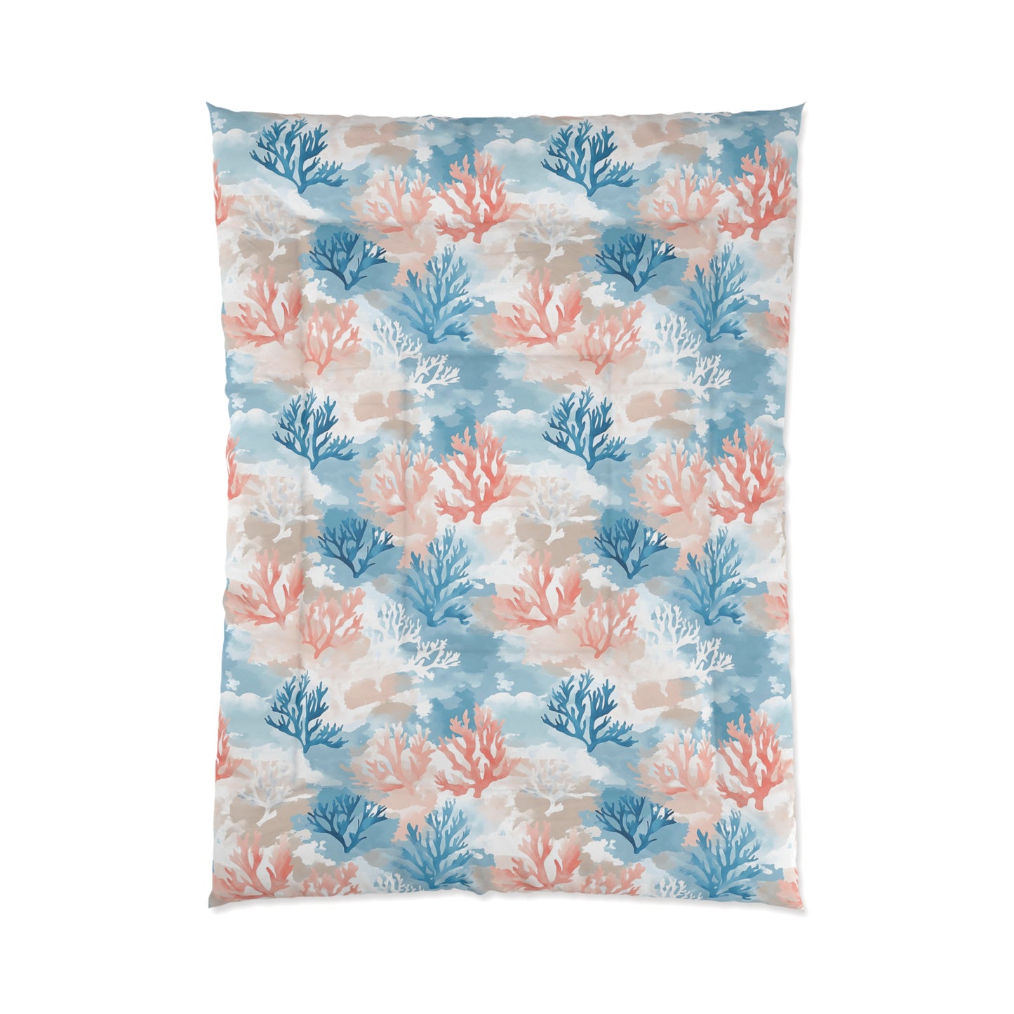 Coral Reef Comforter - Coastal Bedding, Ocean Theme, Tropical Home Decor, Nautical Bedroom, Beach House Gift, Summer Vibes