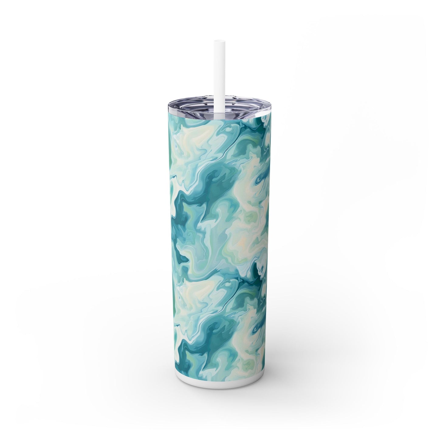 Elegant Marble Skinny Tumbler, 20oz - Customizable Travel Mug, Drinkware Gift, Stylish Insulated Cup, Perfect for Summer, Eco-Friendly