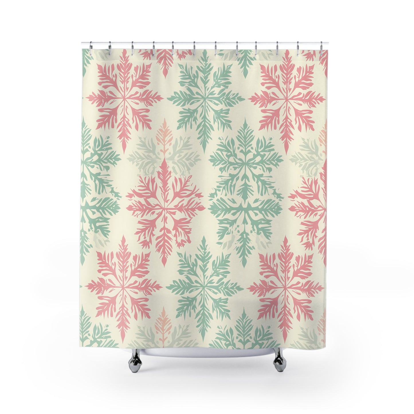 Winter Wonderland Shower Curtain - Cozy Bathroom Decor, Snowflake Print, Seasonal Home Accent, Holiday Gift Idea, Festive Atmosphere, Winter