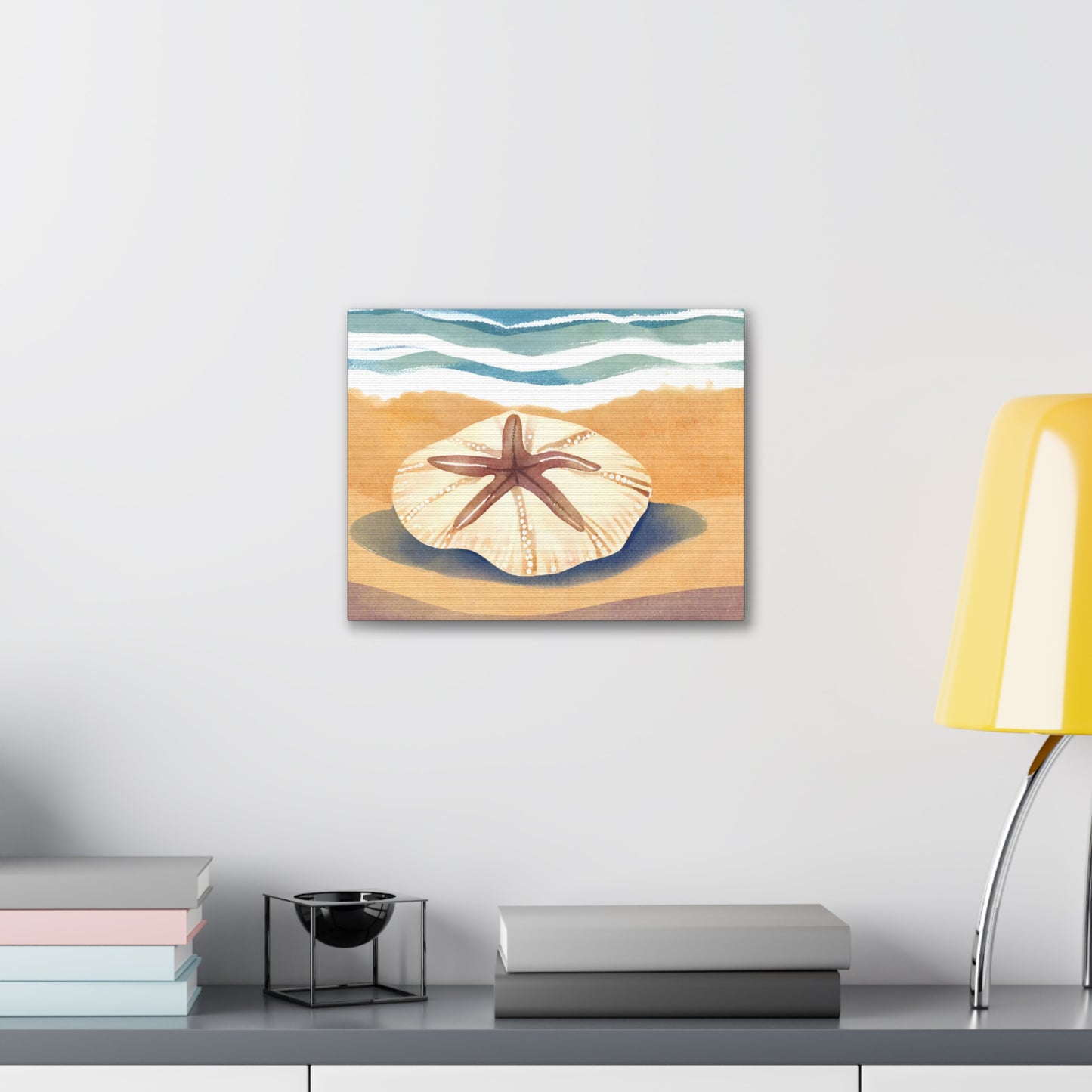 Canvas Gallery Wraps, Watercolor Sand Dollar Art, Coastal Home Decor, Beach House Wall Art, Nautical Wall Hangings, Ocean Theme Canvas