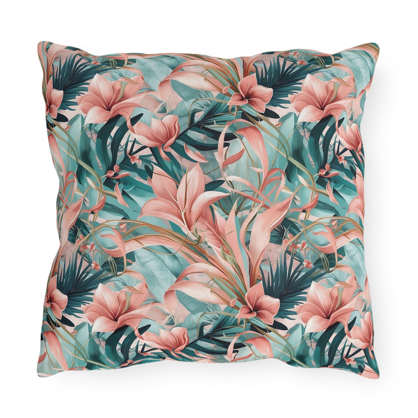 Outdoor Pillows - Tropical Jungle Design, Jungle Oasis Decor, Patio Cushions, Garden Pillow Covers, Outdoor Living Accessories