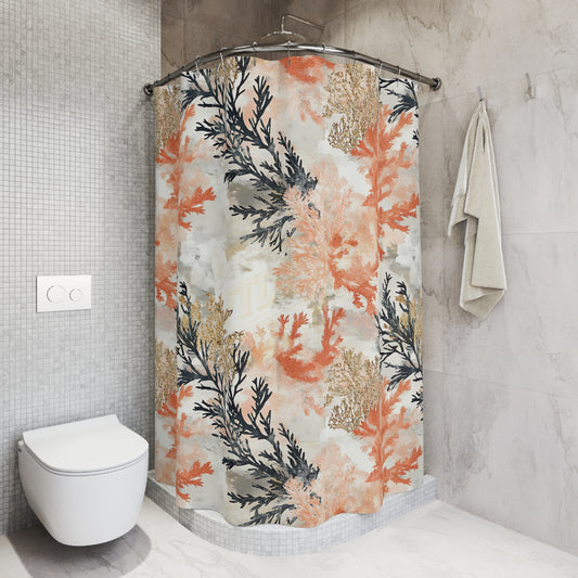 Coral Reef Shower Curtain, Tropical Bathroom Decor, Ocean Inspired, Sea Life Home Accessory, Coastal Theme Gift