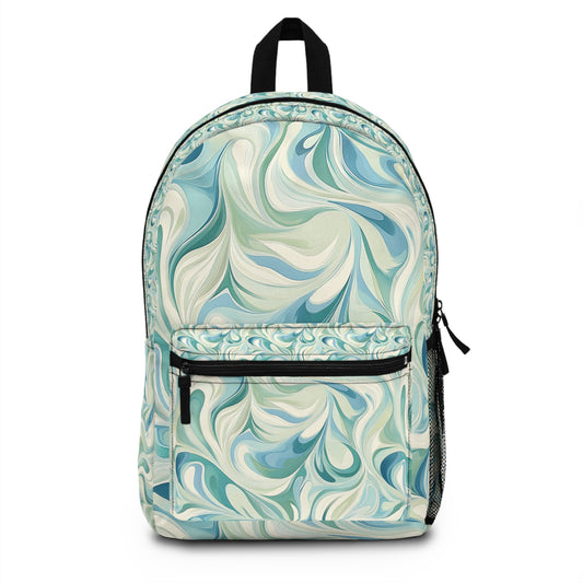 Whimsical Swirl Backpack, Perfect for School, Travel, Casual Outings, Unique Gift for Students, Eco-Friendly Style, Trendy Accessory