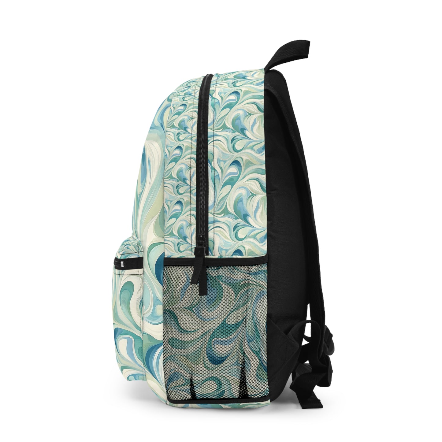 Whimsical Swirl Backpack, Perfect for School, Travel, Casual Outings, Unique Gift for Students, Eco-Friendly Style, Trendy Accessory