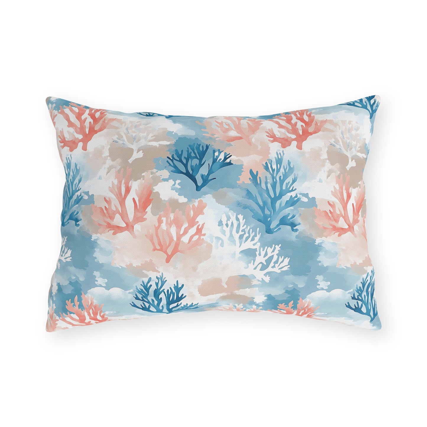 Tropical Coral Outdoor Pillow, Coastal Decor, Beach House Cushion, Summer Vibes Pillow, Patio Accessories, Gardening Gift