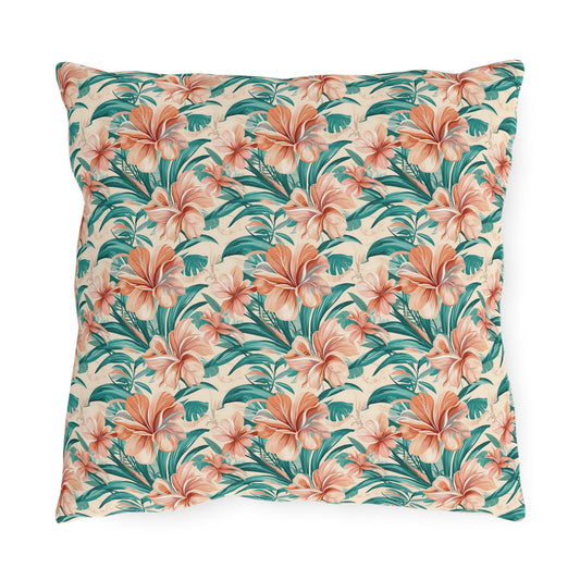 Tropical Flora Outdoor Pillows - Beach House Decor, Patio Cushions, Garden Accessories, Tropical Home Decor, Outdoor Living