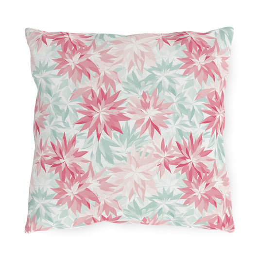 Pastel Snowflakes Outdoor Pillows, Colorful Patio Cushions, Garden Decor, Winter Vibes, Picnic Accessories, Home & Garden Decoration