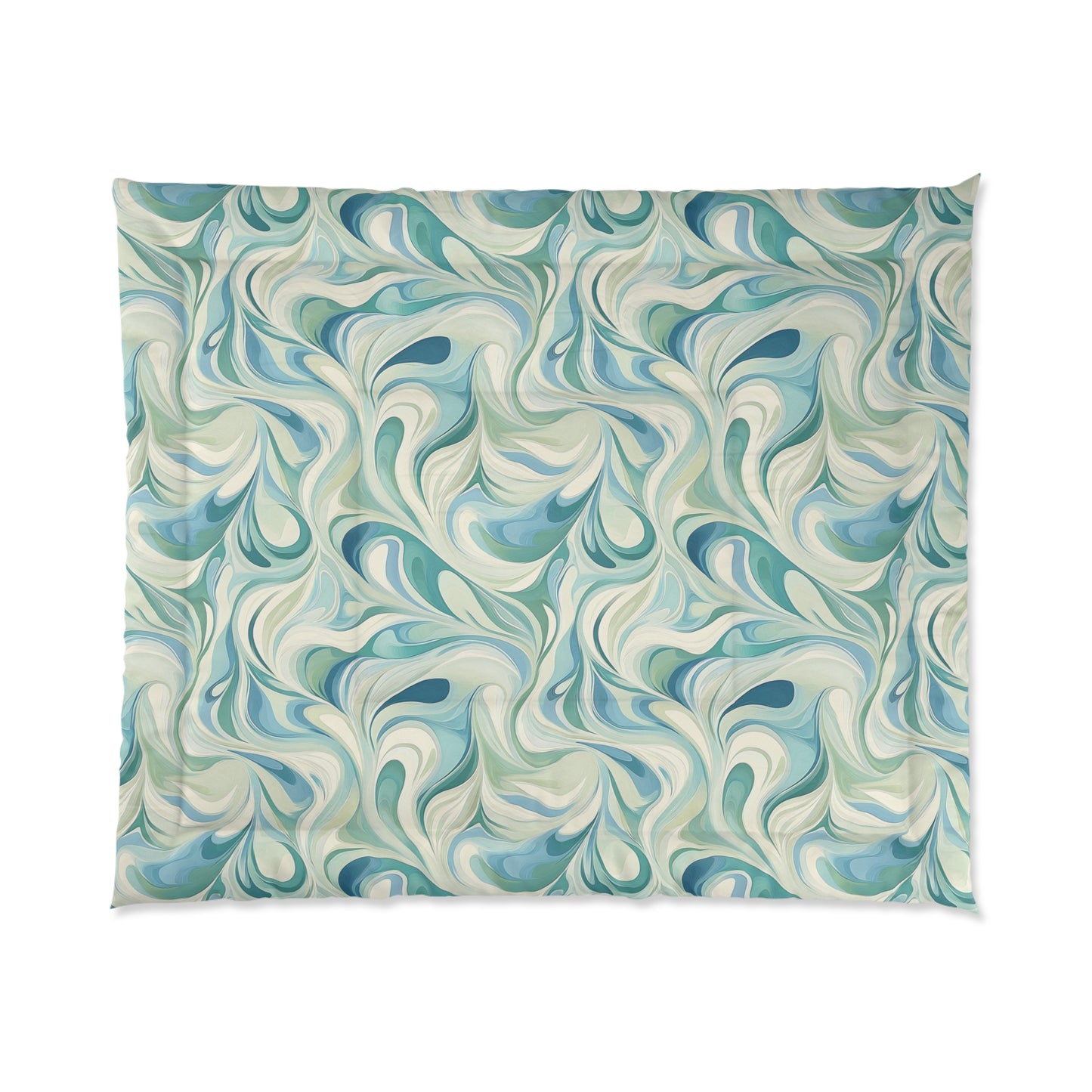 Swirling Ocean Comforter - Cozy Home Bedding, Vibrant Décor, Bohemian Style, Perfect Gift for Housewarming, All Seasons Use