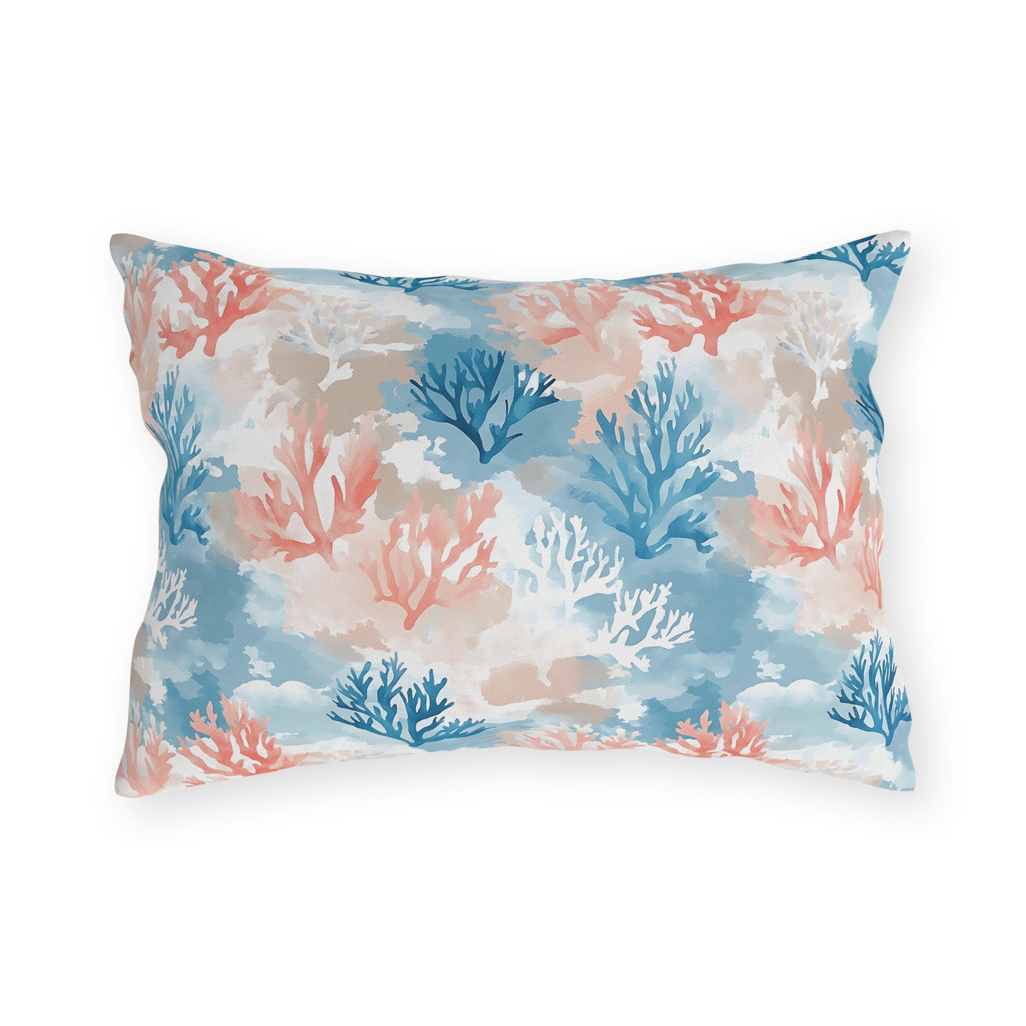 Tropical Coral Outdoor Pillow, Coastal Decor, Beach House Cushion, Summer Vibes Pillow, Patio Accessories, Gardening Gift