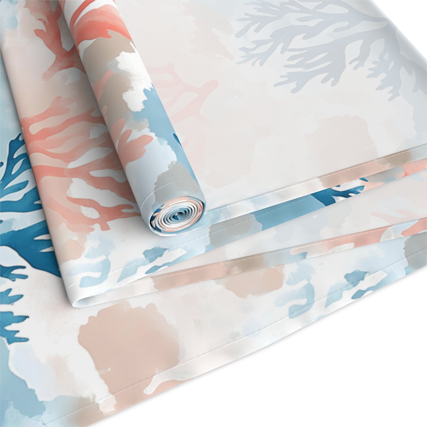 Coastal Coral Table Runner, Ocean-Themed Decor for Beach Lovers, Perfect for Summer Parties, Weddings, Dining, Home Decor