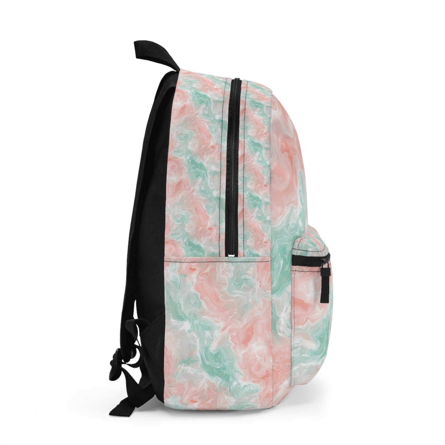 Pastel Marble Backpack - Stylish School Gear, Travel Bag, Trendy Gift for Teens, Fashionable Rucksack, Everyday Use