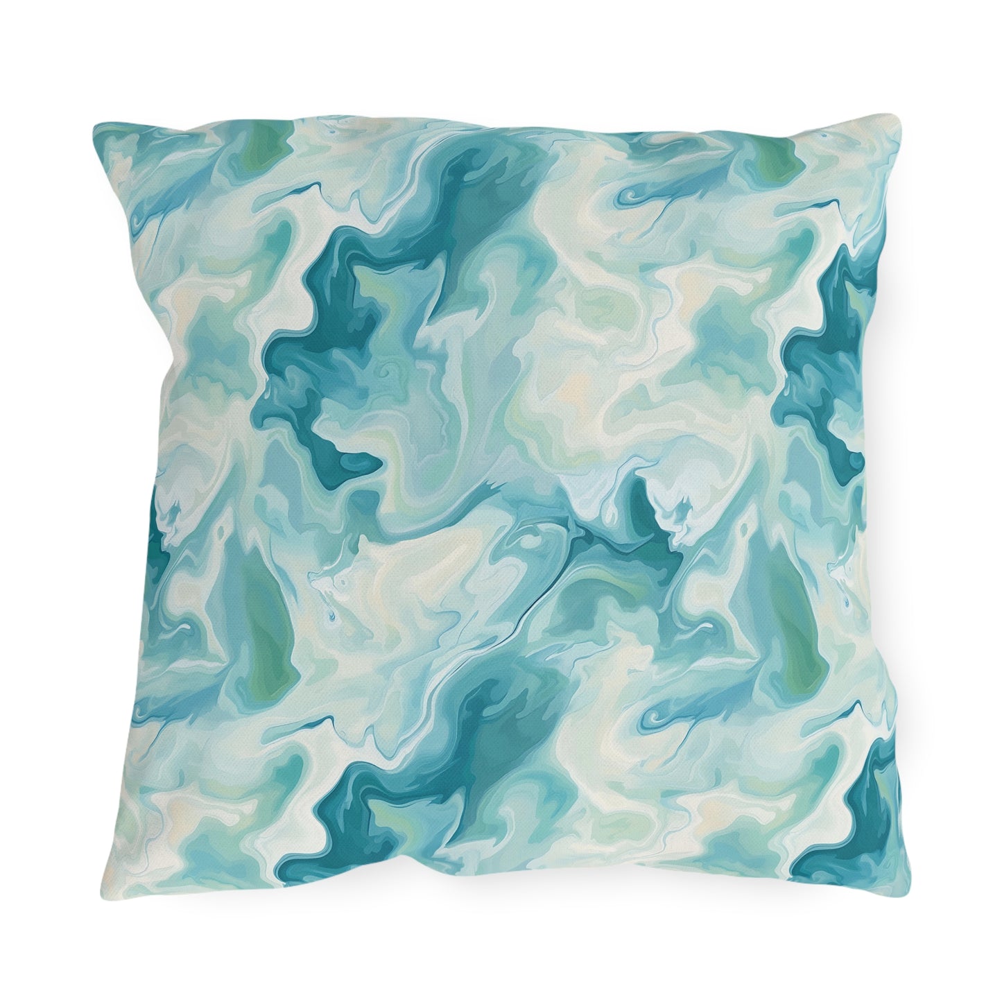 Stylish Outdoor Pillows for Cozy Spaces | Seafoam Abstract Design, Patio Decor, Home Accessories, Summer Vibe, Garden Pillows