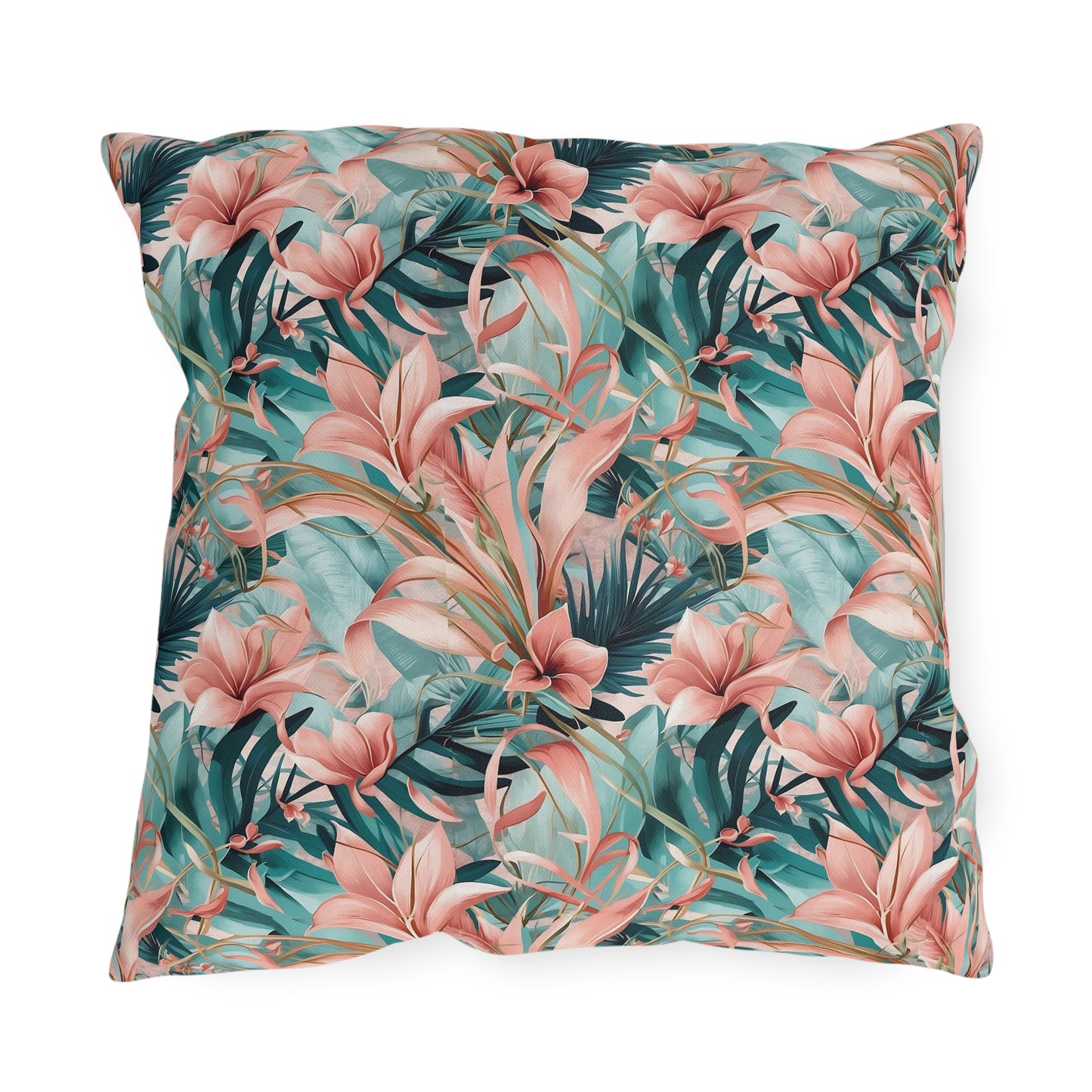 Outdoor Pillows - Tropical Jungle Design, Jungle Oasis Decor, Patio Cushions, Garden Pillow Covers, Outdoor Living Accessories