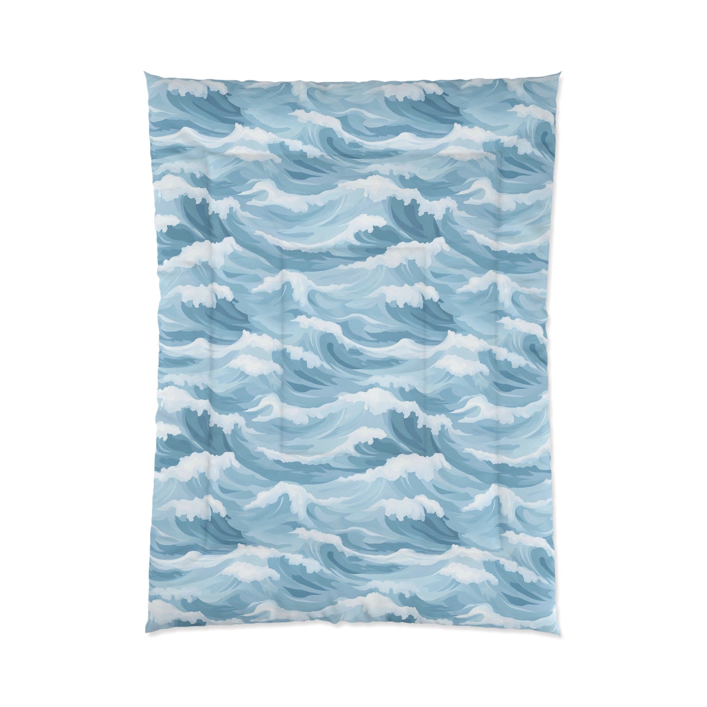 Ocean Wave Comforter, Soft Cozy Bedding, Beach House Decor, Nautical Bedroom Blanket, Gift for Beach Lovers