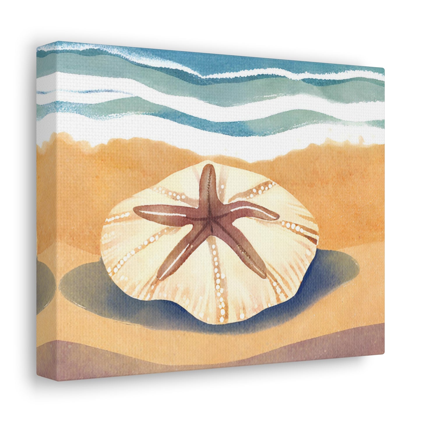 Canvas Gallery Wraps, Watercolor Sand Dollar Art, Coastal Home Decor, Beach House Wall Art, Nautical Wall Hangings, Ocean Theme Canvas