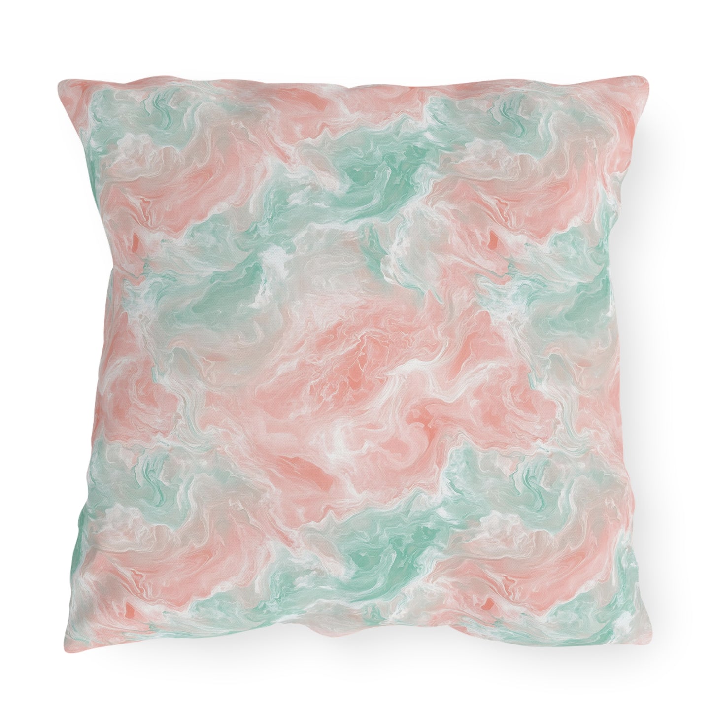 Decorative Outdoor Pillows with Pastel Swirl Design, Patio Cushion, Boho Decor, Garden Pillow, Summer Outdoor Accessory, Relaxation