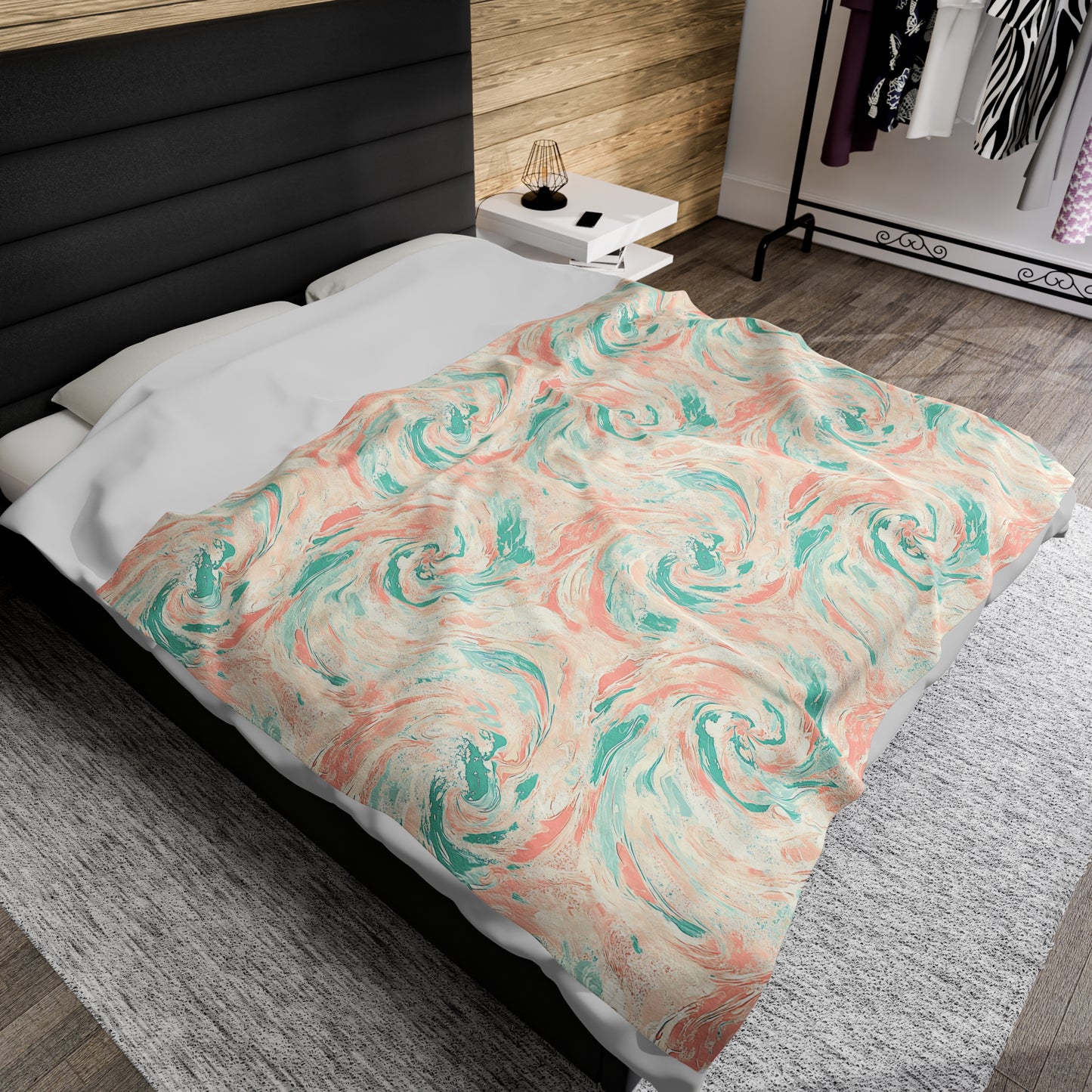 Cozy Swirl Velveteen Plush Blanket – Soft, Warm Throw for Relaxation & Gifts