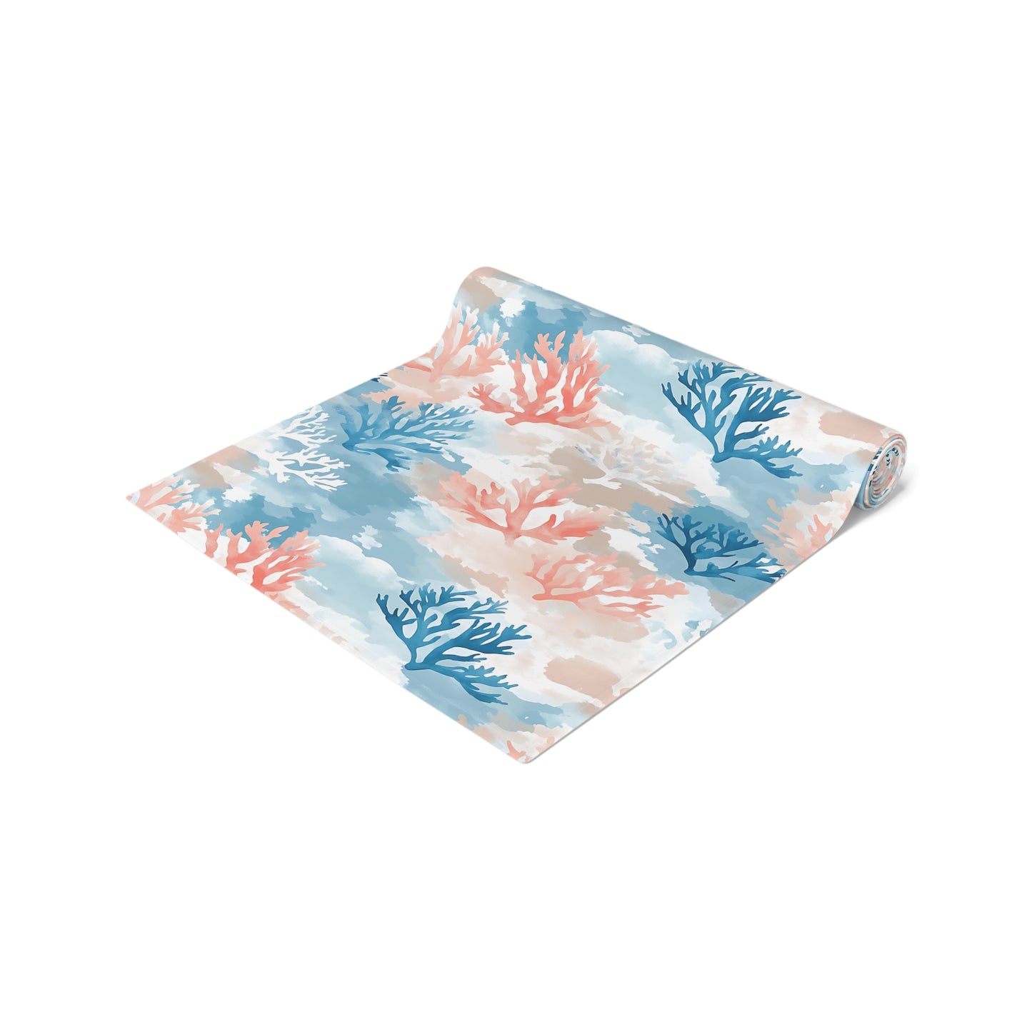 Coastal Coral Table Runner, Ocean-Themed Decor for Beach Lovers, Perfect for Summer Parties, Weddings, Dining, Home Decor