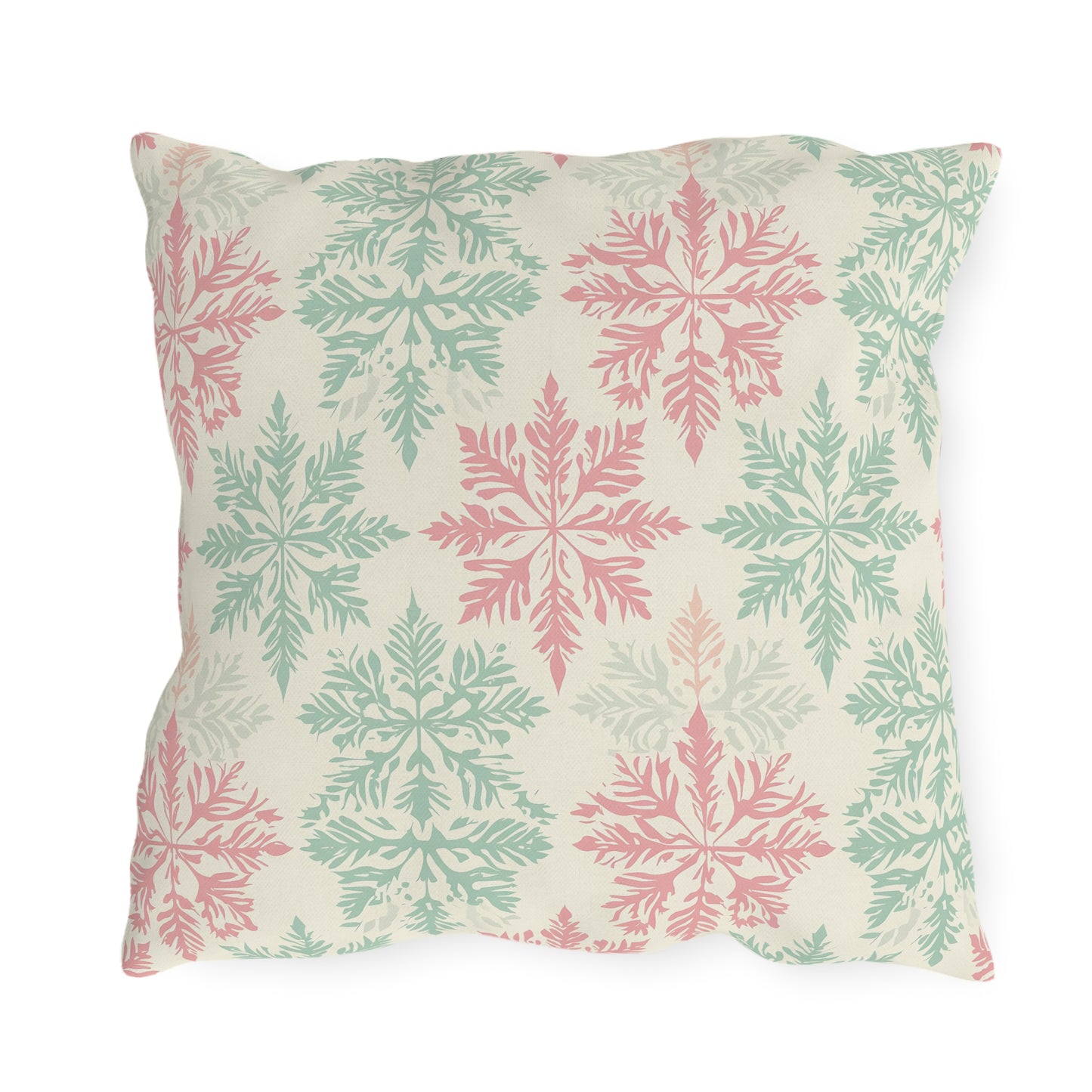 Snowflake Outdoor Pillows, Cozy Winter Decor, Christmas Patio Cushions, Garden Pillows, Seasonal Home Accent